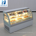 top quality commercial curved glass cover cake showcase refrigerated chocolate display case